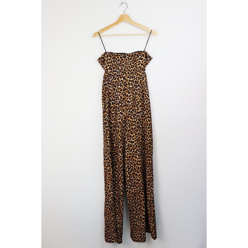 NWT LIKELY Emile Strapless Jumpsuit in Leopard 6 - Picture 7 of 9
